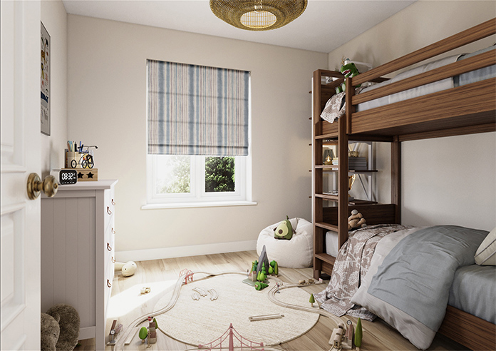 Guarda Stripe, Cornflower - Roman Blind - Image 7